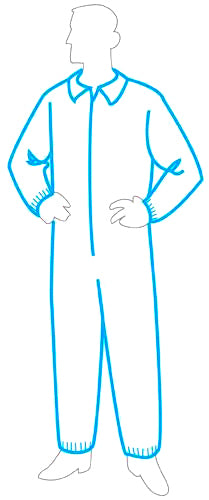 Polygard™ light weight coverall with collar